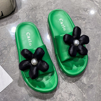 Ženske casual papuče s 3D dekoracijom i ravnim potplatom