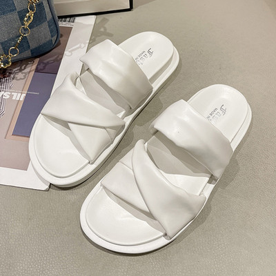 Дамски чехли с широки меки каишки