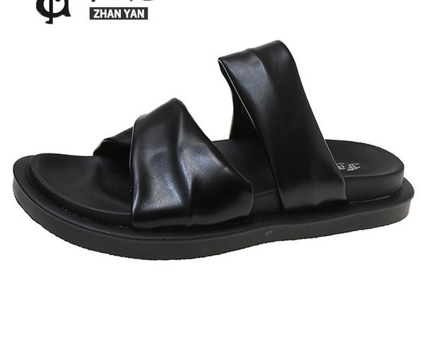 Дамски чехли с широки меки каишки