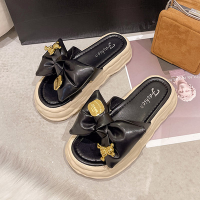 Casual γυναικείες παντόφλες με κορδέλα σε τρία χρώματα