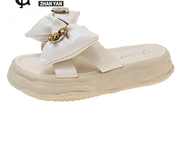 Casual γυναικείες παντόφλες με κορδέλα σε τρία χρώματα