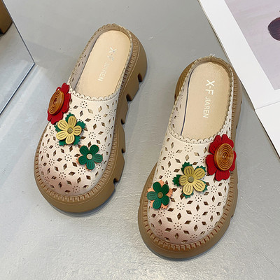 Ženske papuče s grubim potplatom i 3D dekoracijom