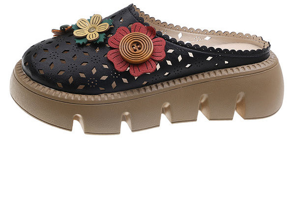 Ženske papuče s grubim potplatom i 3D dekoracijom