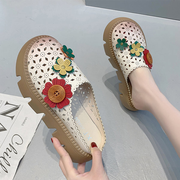 Ženske papuče s grubim potplatom i 3D dekoracijom