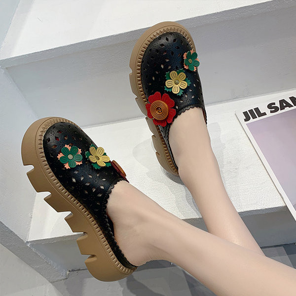 Ženske papuče s grubim potplatom i 3D dekoracijom