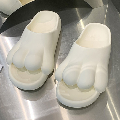 Дамски гумени чехли с равна подметка няколко цвята