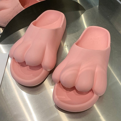 Дамски гумени чехли с равна подметка няколко цвята