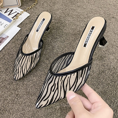 Naiste terava otsaga sussid õhukese kontsaga 5 cm