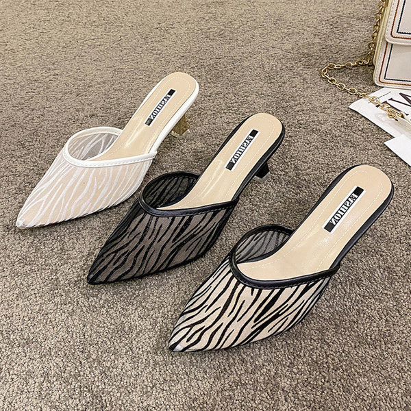 Naiste terava otsaga sussid õhukese kontsaga 5 cm