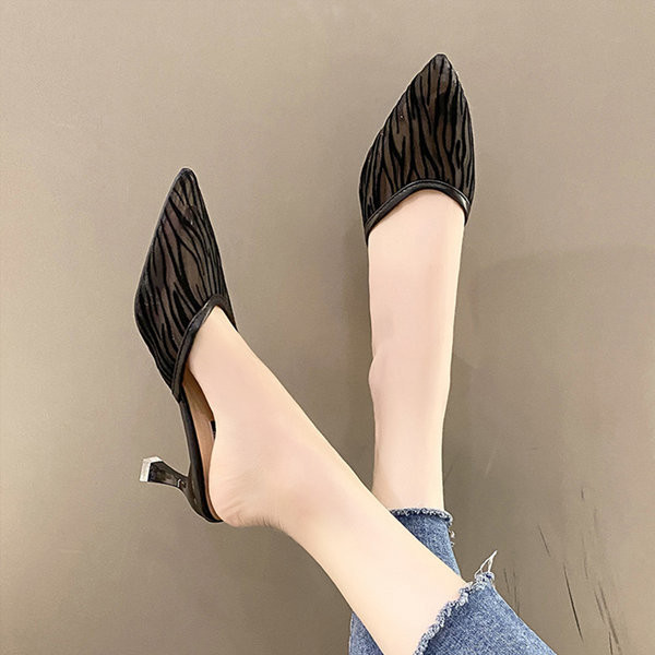 Naiste terava otsaga sussid õhukese kontsaga 5 cm