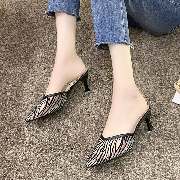 Naiste terava otsaga sussid õhukese kontsaga 5 cm