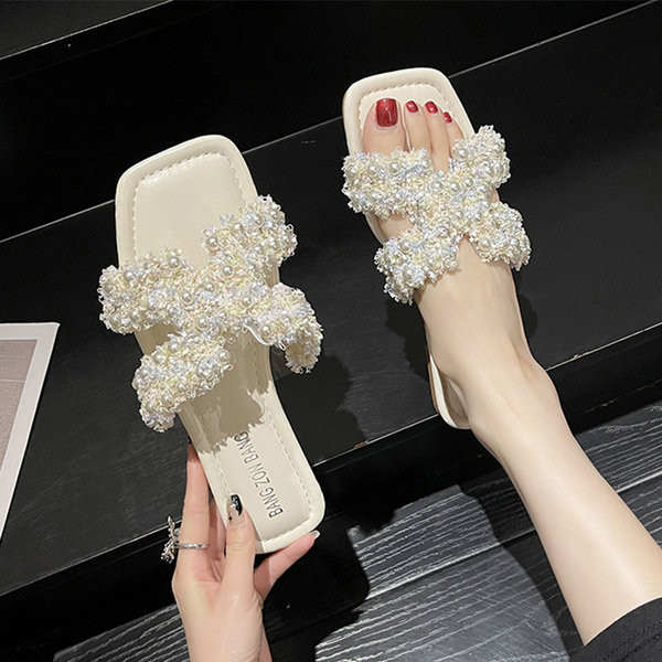 Pärlitega vabaaja sussid - kolme värvi naistele