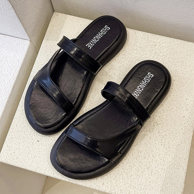 Ежедневни чехли в три цвята с равна подметка