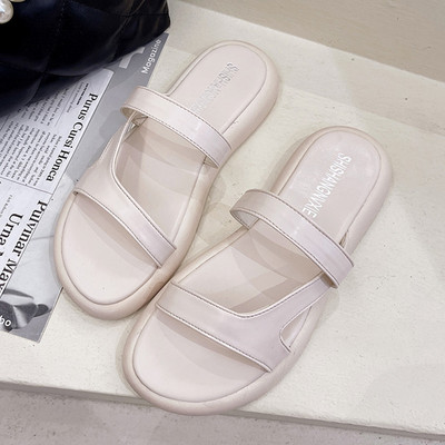 Ежедневни чехли в три цвята с равна подметка