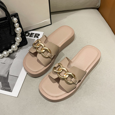 Летни дамски чехли от еко кожа -три цвята