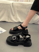 Ženske sandale od eko kože sa metalnom kopčom