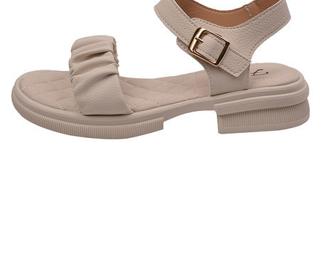 Naiste ökonahast metallist pandlaga ja tallaga sandaalid 4,5 cm