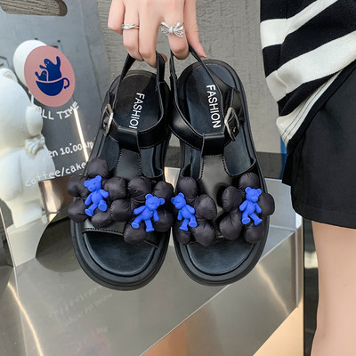 Ženske ljetne sandale sa 3D elementom