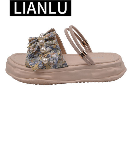 Laisvalaikio moteriškos basutės su perlais – trijų spalvų