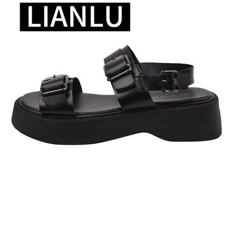 Ljetne ženske sandale sa kopčama - bijele i crne