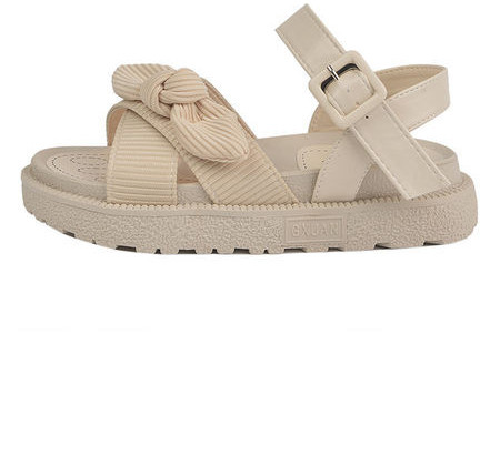 Μοντέρνα σανδάλια με κορδέλες και επίπεδη σόλα