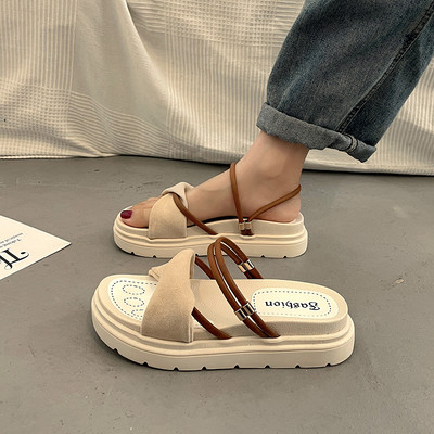 Γυναικεία casual πέδιλα με ψηλή σόλα 5 cm