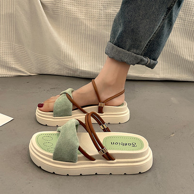 Γυναικεία casual πέδιλα με ψηλή σόλα 5 cm