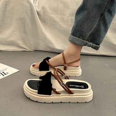 Γυναικεία casual πέδιλα με ψηλή σόλα 5 cm