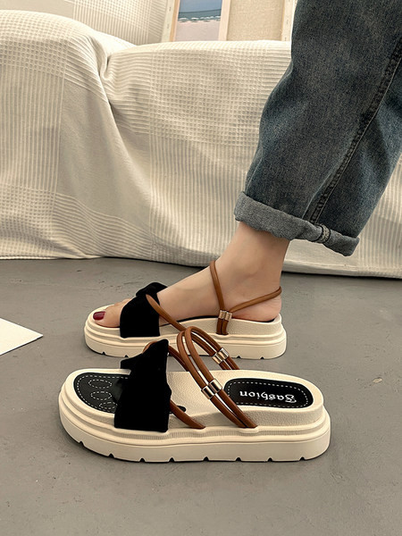 Naiste vabaaja sandaalid kõrge tallaga 5 cm