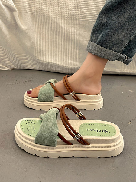 Naiste vabaaja sandaalid kõrge tallaga 5 cm