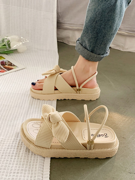 Naiste tekstiilist rihmadega sandaalid