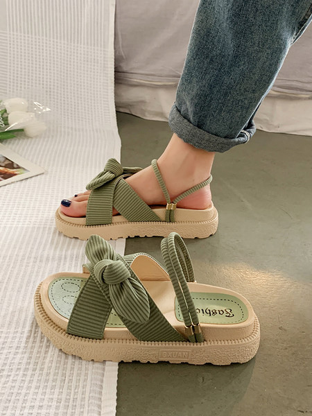 Naiste tekstiilist rihmadega sandaalid