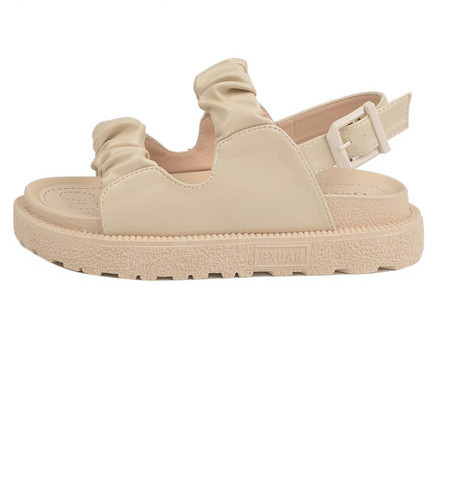 Ženske sandale od umjetne kože s metalnom kopčom