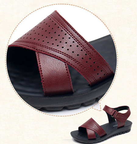 Ležerne ženske sandale od umjetne kože