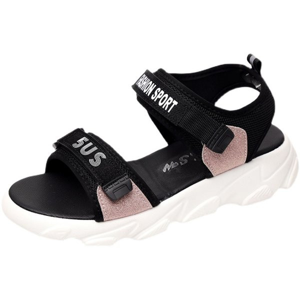 Musta kareda tallaga vabaaja sandaalid