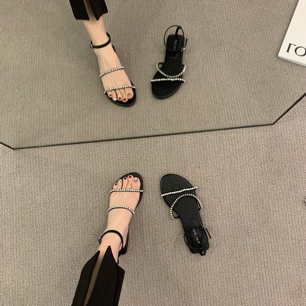 Ženske ležerne sandale sa kamenčićima