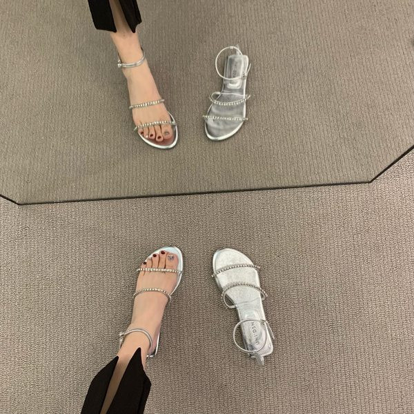 Ženske ležerne sandale sa kamenčićima