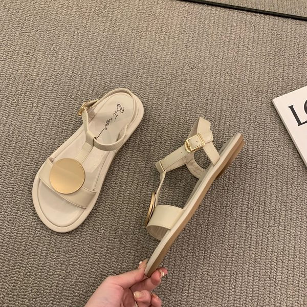 Ženske sandale sa 3D dekoracijom i kopčom