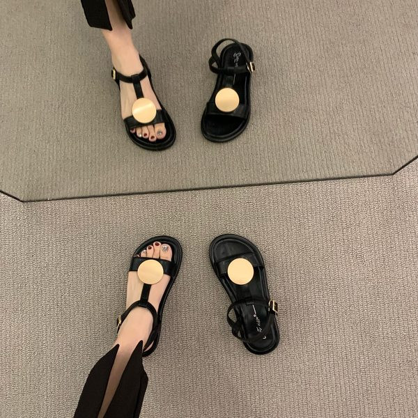 Ženske sandale sa 3D dekoracijom i kopčom