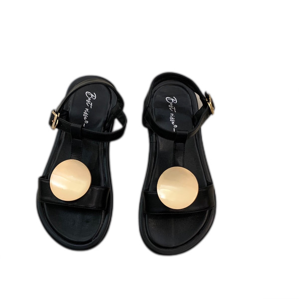 Ženske sandale sa 3D dekoracijom i kopčom