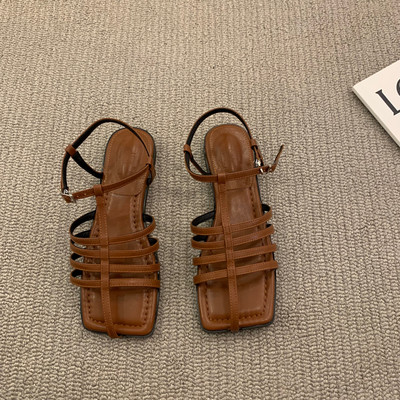 Ženske ležerne sandale sa tankim remenčićima od eko kože