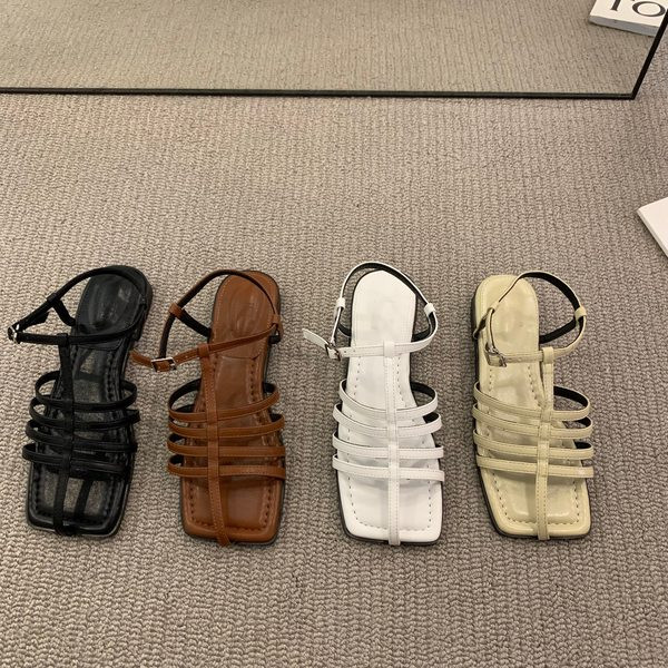 Ženske ležerne sandale sa tankim remenčićima od eko kože