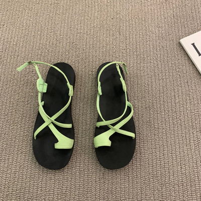 Ženske sandale od eko kože sa ukrštenim remenčićima