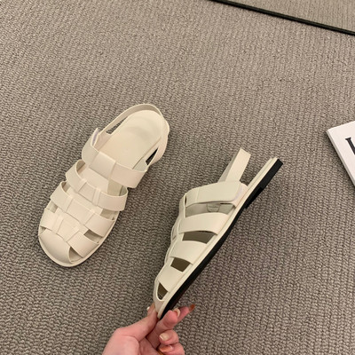 Ženske kožne sandale sa ravnim đonom novi model