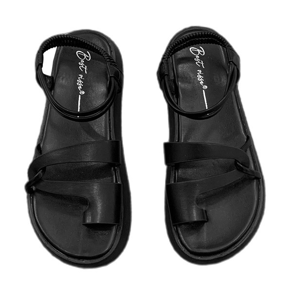 Ženske kožne sandale između prstiju s ravnim potplatom