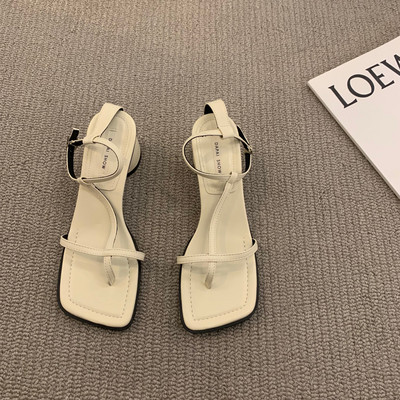 Ženske četvrtaste sandale na visoku petu 4,5 cm