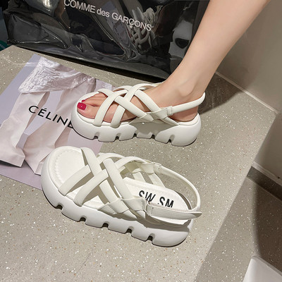 Casual γυναικεία σανδάλια με τραχιά σόλα 4 cm νέο μοντέλο