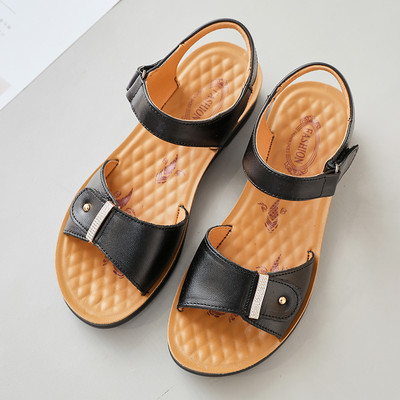 Ženske sandale na čičak i ravni potplat