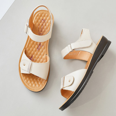 Ženske sandale na čičak i ravni potplat