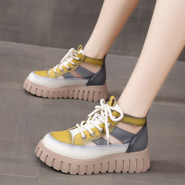 Ženske proljetne sandale s grubim potplatom